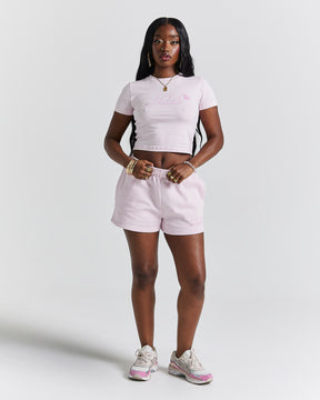 Finesse Mini Sweatshorts - Pinks/Rhinestone