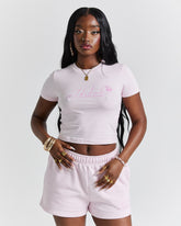 Finesse Fitted Tee - Pinks/Rhinestone