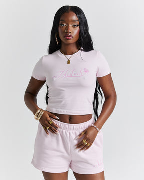 Finesse Fitted Tee - Pinks/Rhinestone