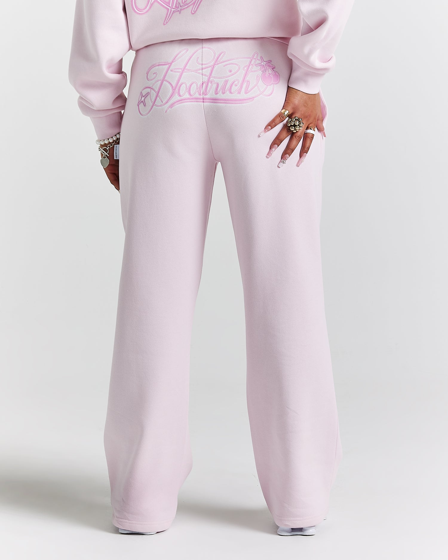 Finesse Wide Leg Jogger - Pinks/Rhinestone