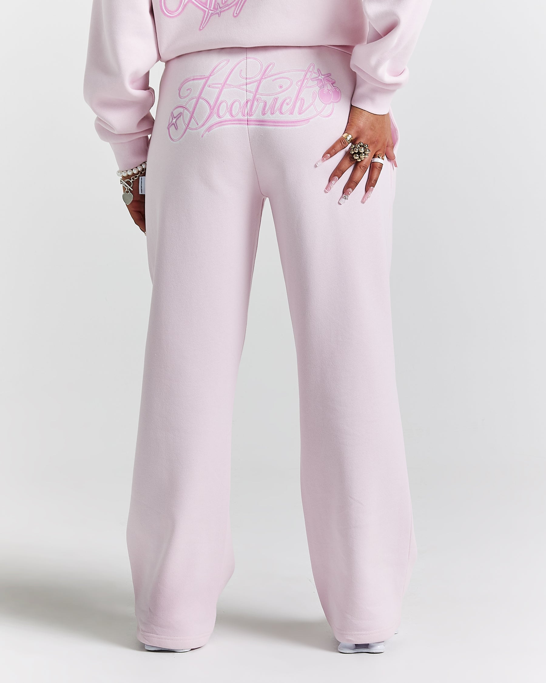 Finesse Wide Leg Jogger - Pinks/Rhinestone