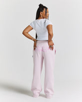 Finesse Wide Leg Jogger - Pinks/Rhinestone